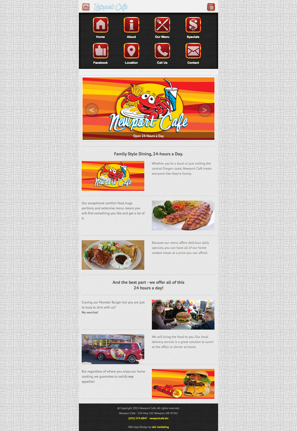 Oregon Restaurant Web App Design<